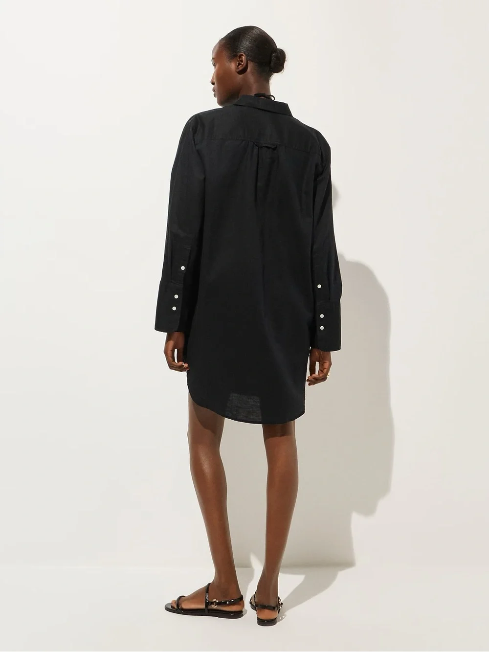 Relaxed-fit beach shirt in linen-cotton blend